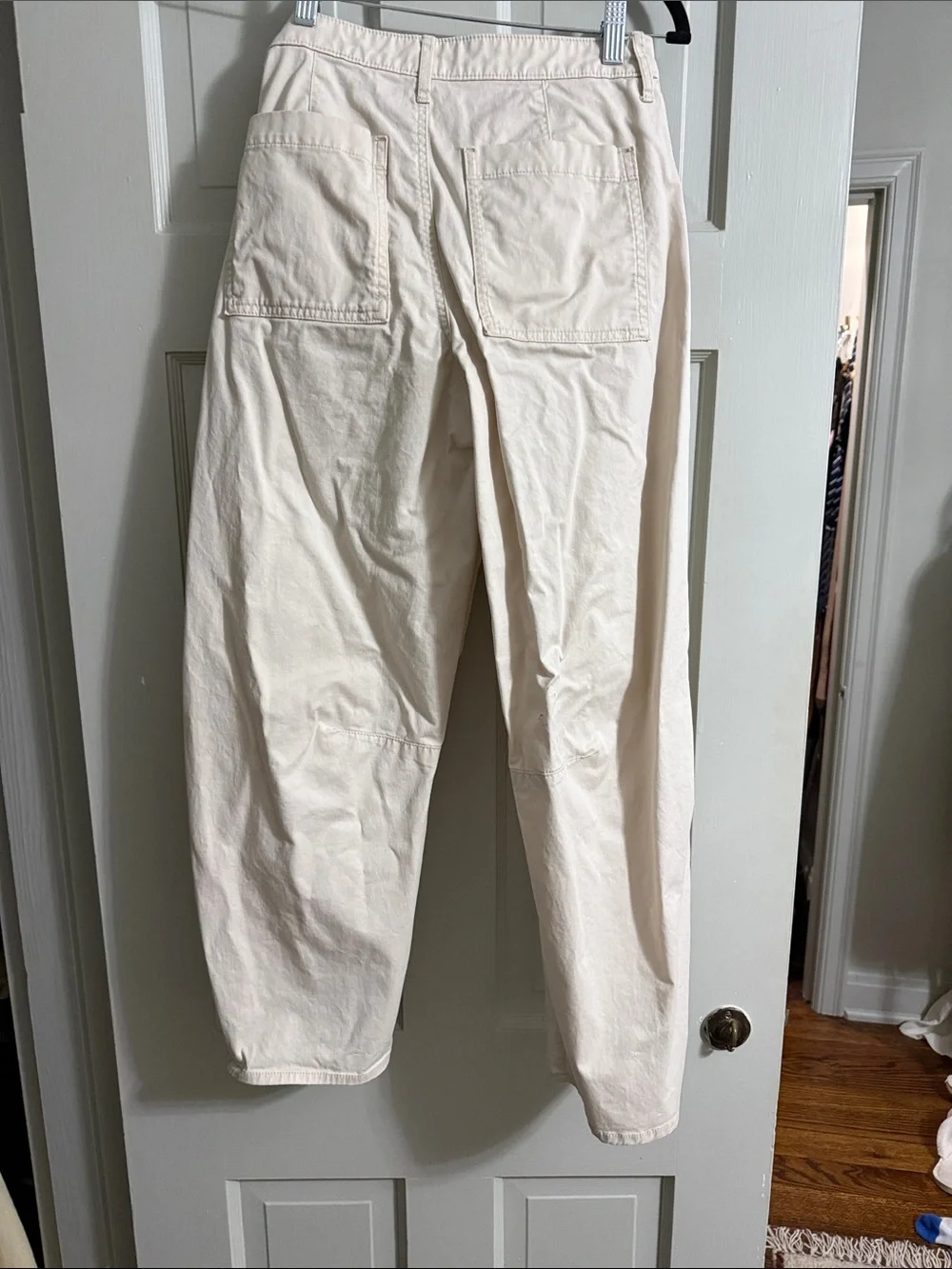 GAP High-Rise Barrel Utility Pants - Cream - Picture 4 of 4